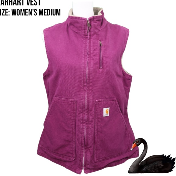 RARE Vintage Carhartt Purple Sherpa Vest Women’s Medium Model WV001 BGP